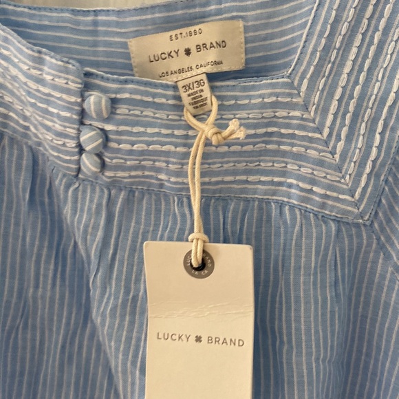 NWT Lucky Brand Square Neck Top - Picture 2 of 5